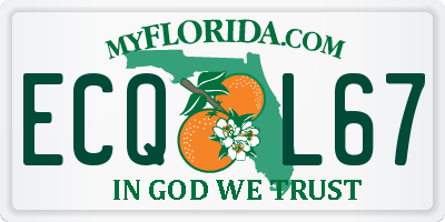 FL license plate ECQL67
