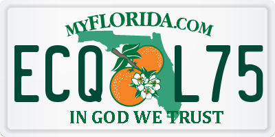 FL license plate ECQL75