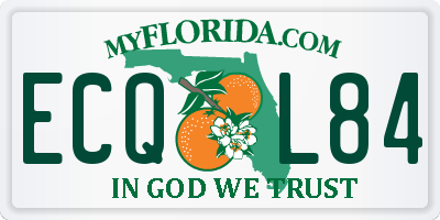 FL license plate ECQL84