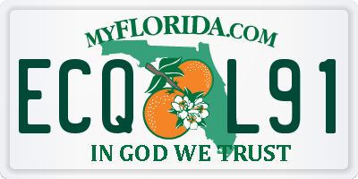 FL license plate ECQL91