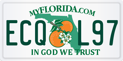 FL license plate ECQL97