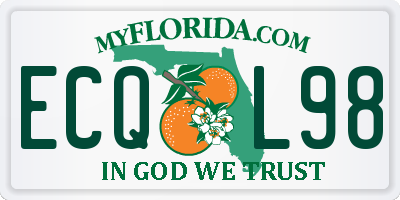 FL license plate ECQL98