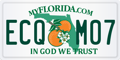 FL license plate ECQM07