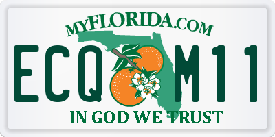 FL license plate ECQM11