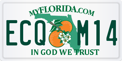 FL license plate ECQM14