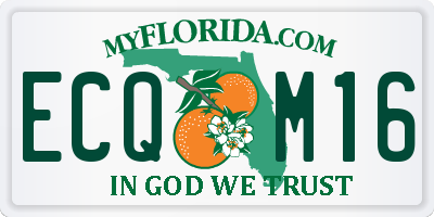 FL license plate ECQM16