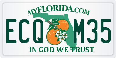 FL license plate ECQM35