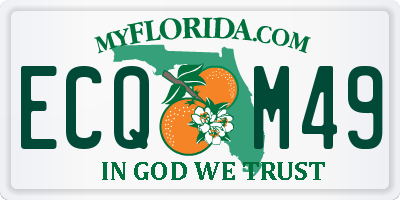 FL license plate ECQM49