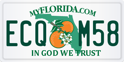 FL license plate ECQM58