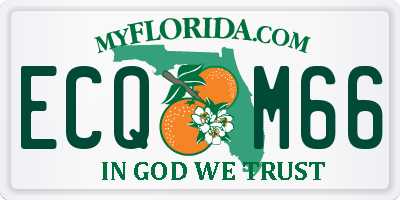 FL license plate ECQM66