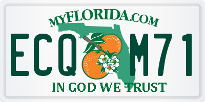 FL license plate ECQM71