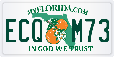 FL license plate ECQM73