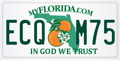 FL license plate ECQM75