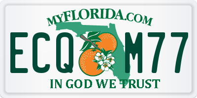 FL license plate ECQM77