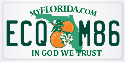 FL license plate ECQM86