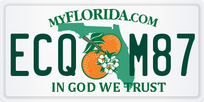 FL license plate ECQM87