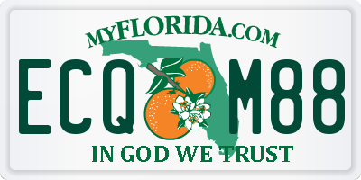 FL license plate ECQM88