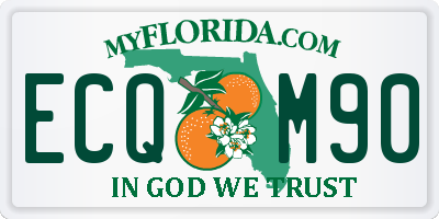FL license plate ECQM90