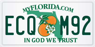FL license plate ECQM92