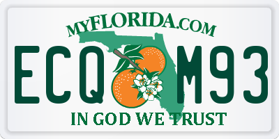 FL license plate ECQM93