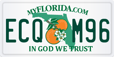 FL license plate ECQM96