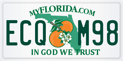 FL license plate ECQM98