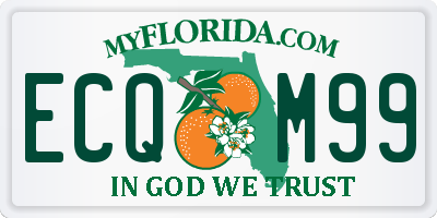 FL license plate ECQM99