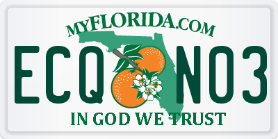 FL license plate ECQN03