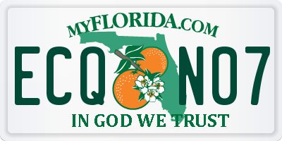 FL license plate ECQN07