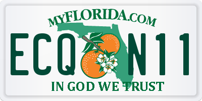 FL license plate ECQN11