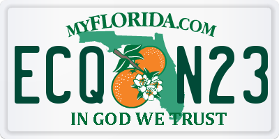 FL license plate ECQN23