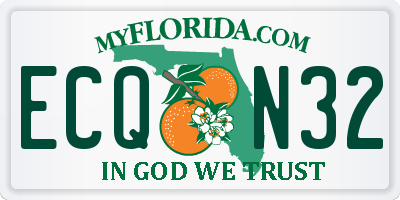 FL license plate ECQN32