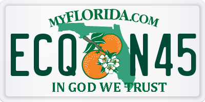 FL license plate ECQN45