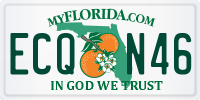 FL license plate ECQN46