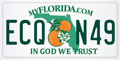 FL license plate ECQN49