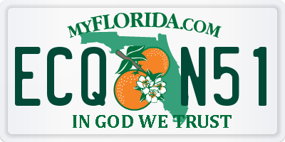 FL license plate ECQN51