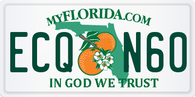 FL license plate ECQN60