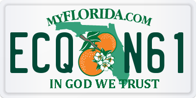 FL license plate ECQN61