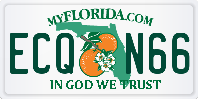 FL license plate ECQN66