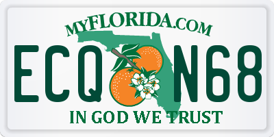 FL license plate ECQN68