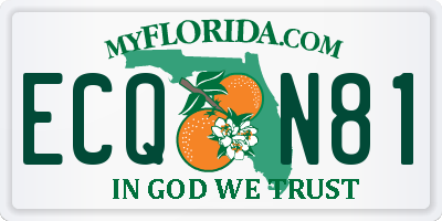 FL license plate ECQN81