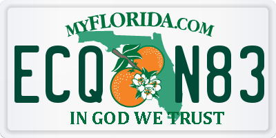 FL license plate ECQN83