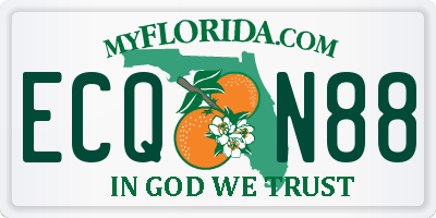 FL license plate ECQN88