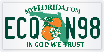 FL license plate ECQN98