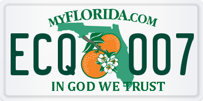 FL license plate ECQO07
