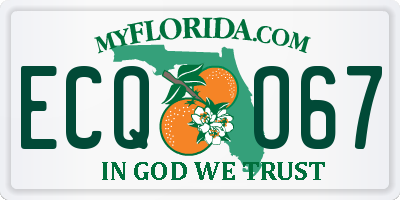 FL license plate ECQO67