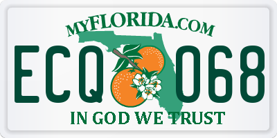FL license plate ECQO68