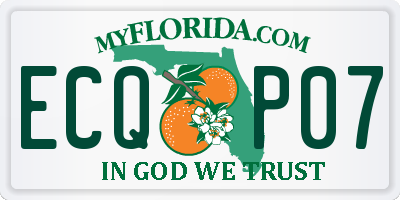 FL license plate ECQP07
