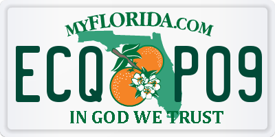 FL license plate ECQP09