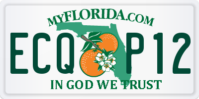 FL license plate ECQP12